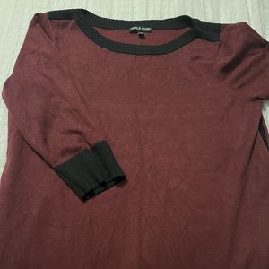 Burgundy and black sweater